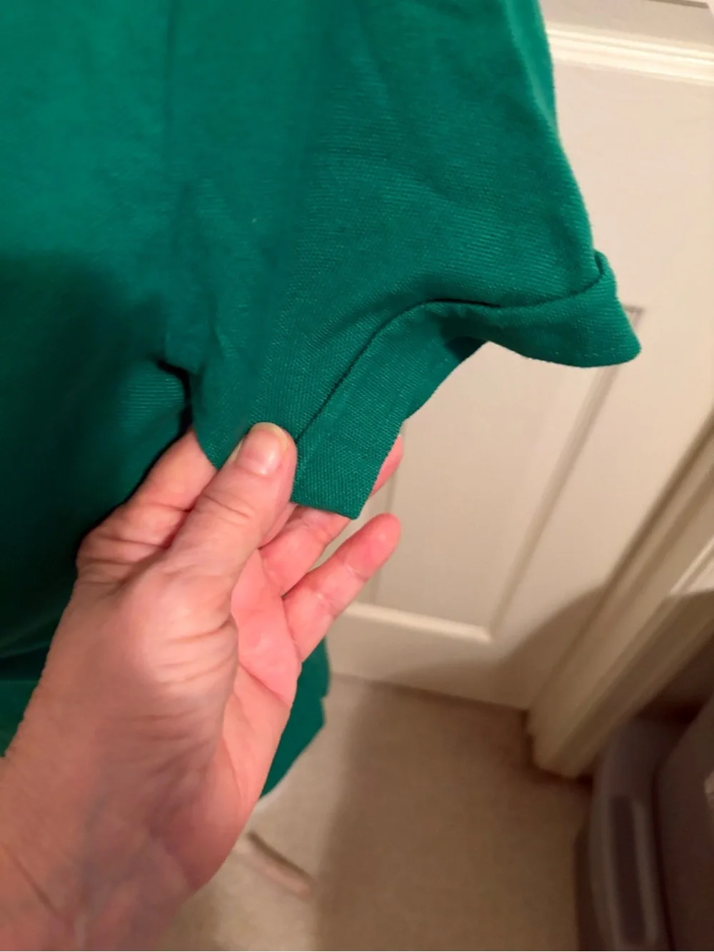 Ralph Lauren Emerald Green Girls' Polo Shirt with Pony Logo Large